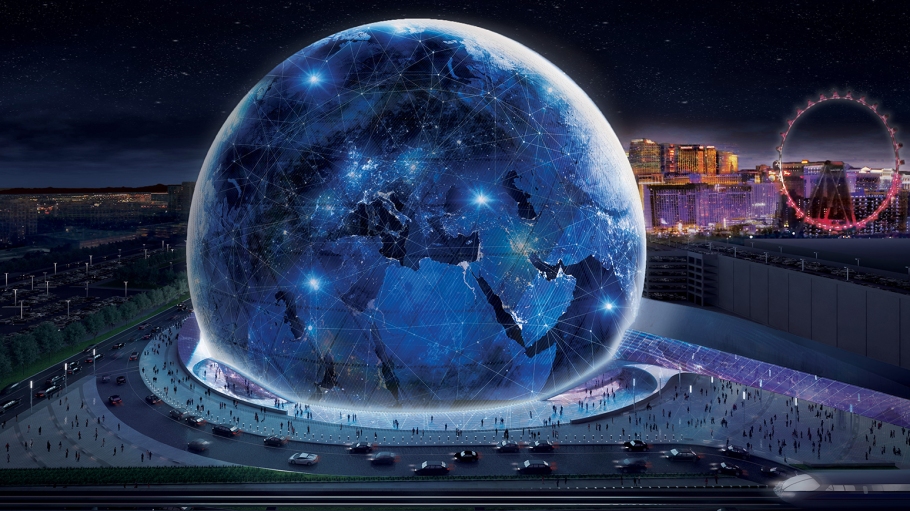A maior esfera de eventos do mundo, de US$ 1,8 bilhão, será inaugurada em Vegas