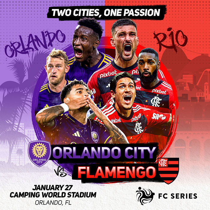 Orlando City e Flamengo fazem amistoso em janeiro no ‘Camping World Stadium’