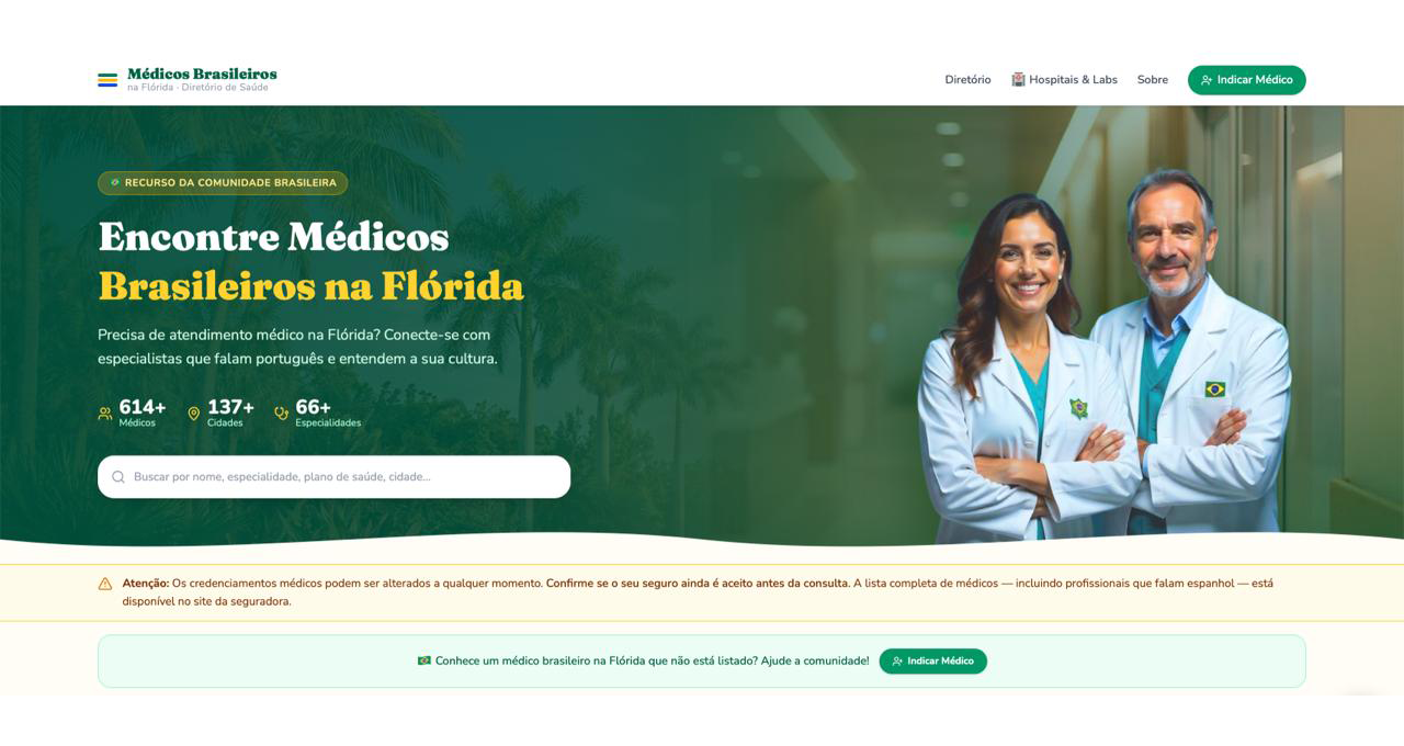 Assureline Insurance lança plataforma para conectar brasileiros a médicos que falam português na Flórida