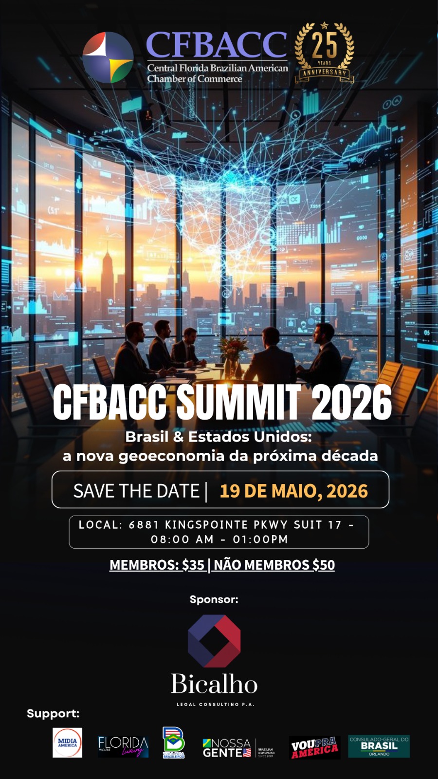 CFBACC Summit 2026: Brasil e Estados Unidos redesenhando a economia global