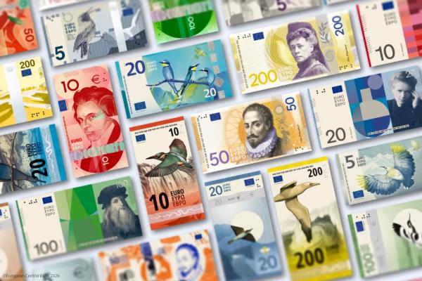 Depois de 24 anos, dinheiro da Europa vai mudar de cara e público pode votar no visual