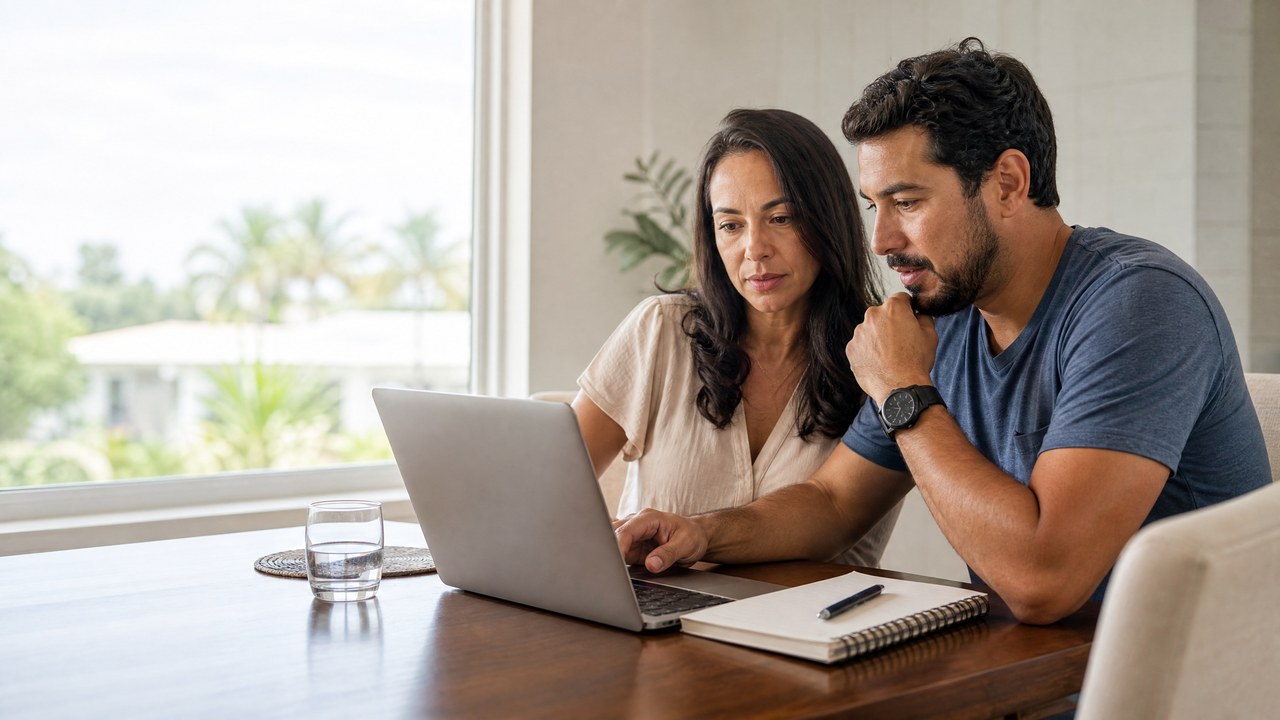Casal brasileiro analisa opções de seguro saúde pelo Marketplace em casa nos Estados Unidos